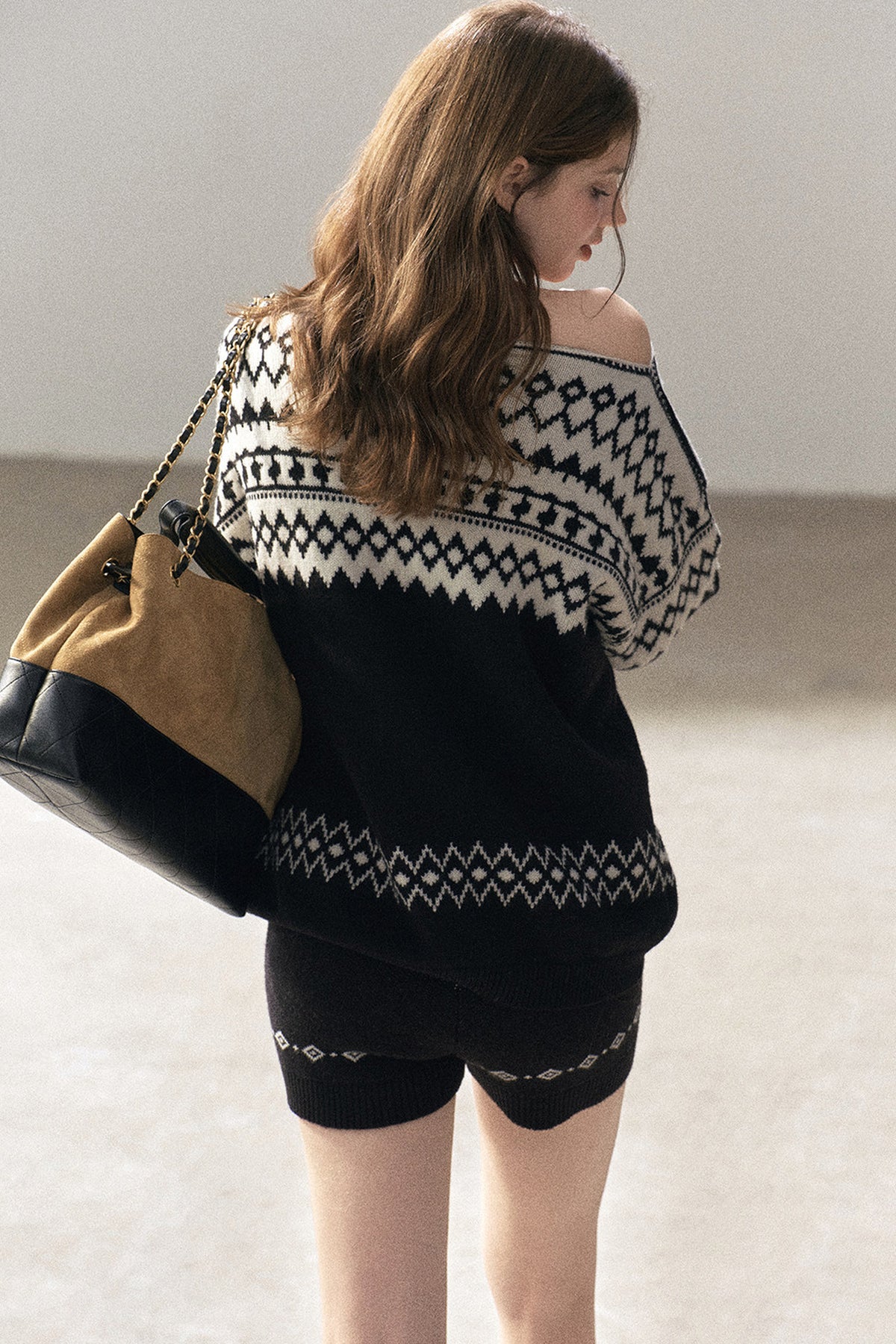 Jersey de lana australiana con motivo Fair Isle