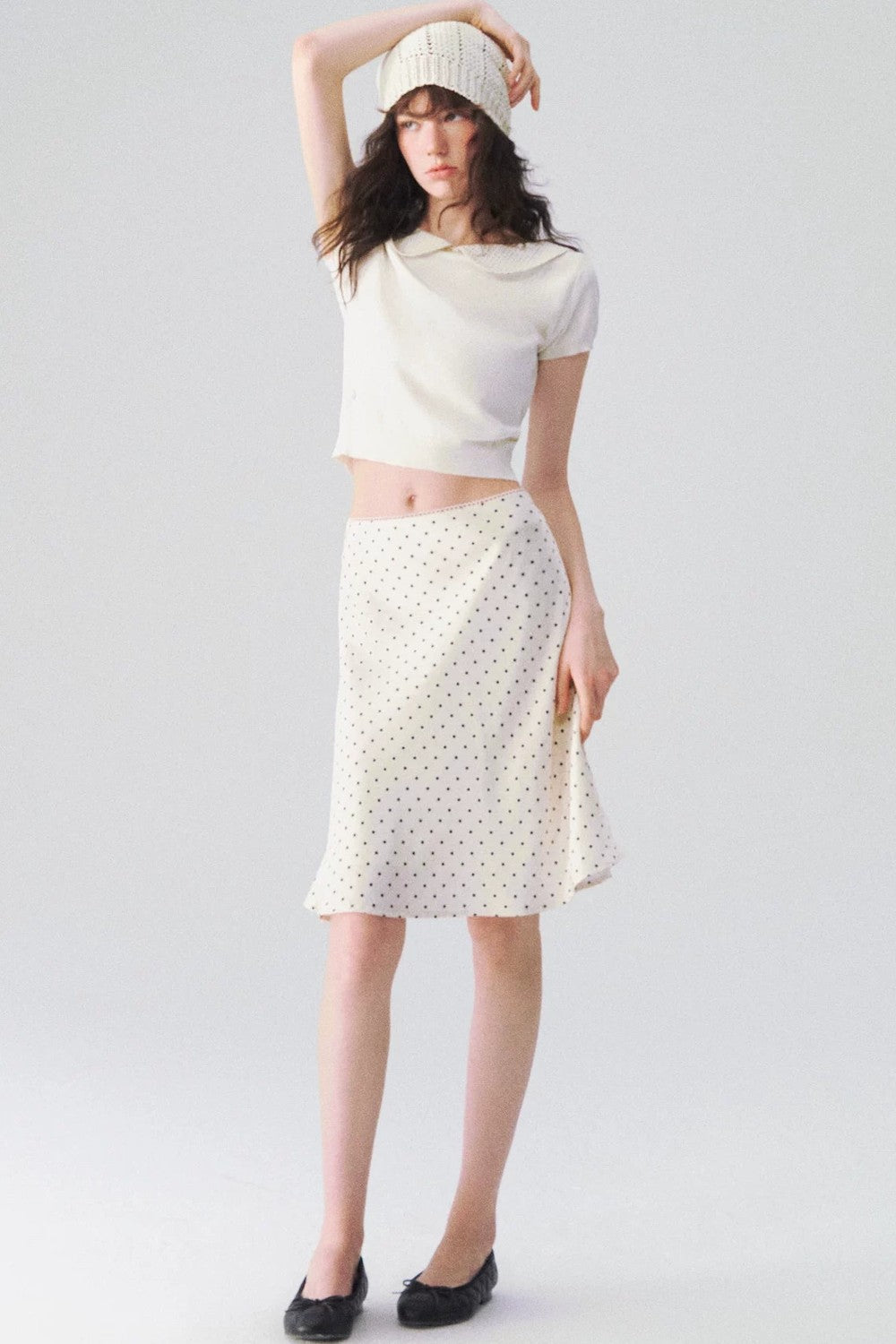 Doll Collar Short Sleeve Knit Top