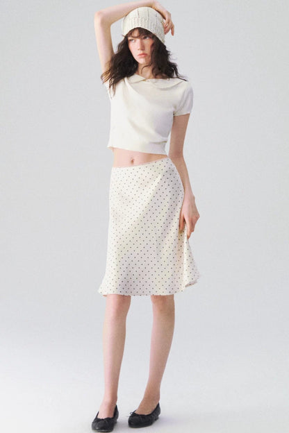 Doll Collar Short Sleeve Knit Top