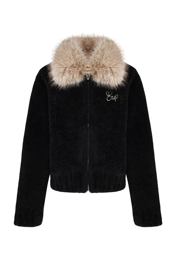 Black Faux Fur Coat