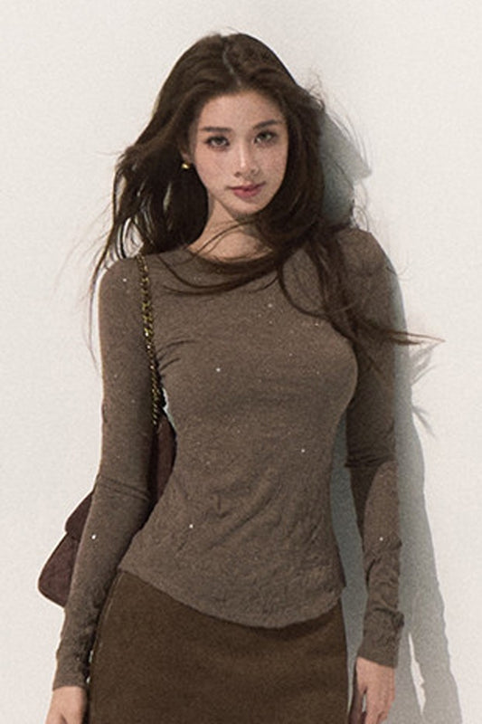 Silver Sprinkle Textured Knit Top