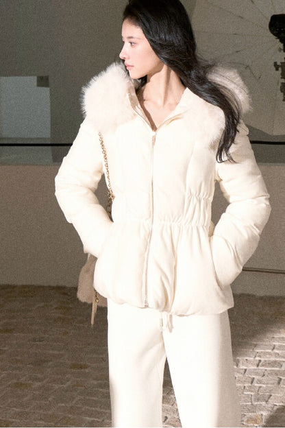 Veste en mélange de Tencel et de laine, garnie de 90% duvet de canard