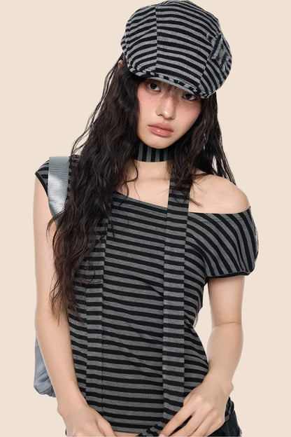 Striped Off-Shoulder Top