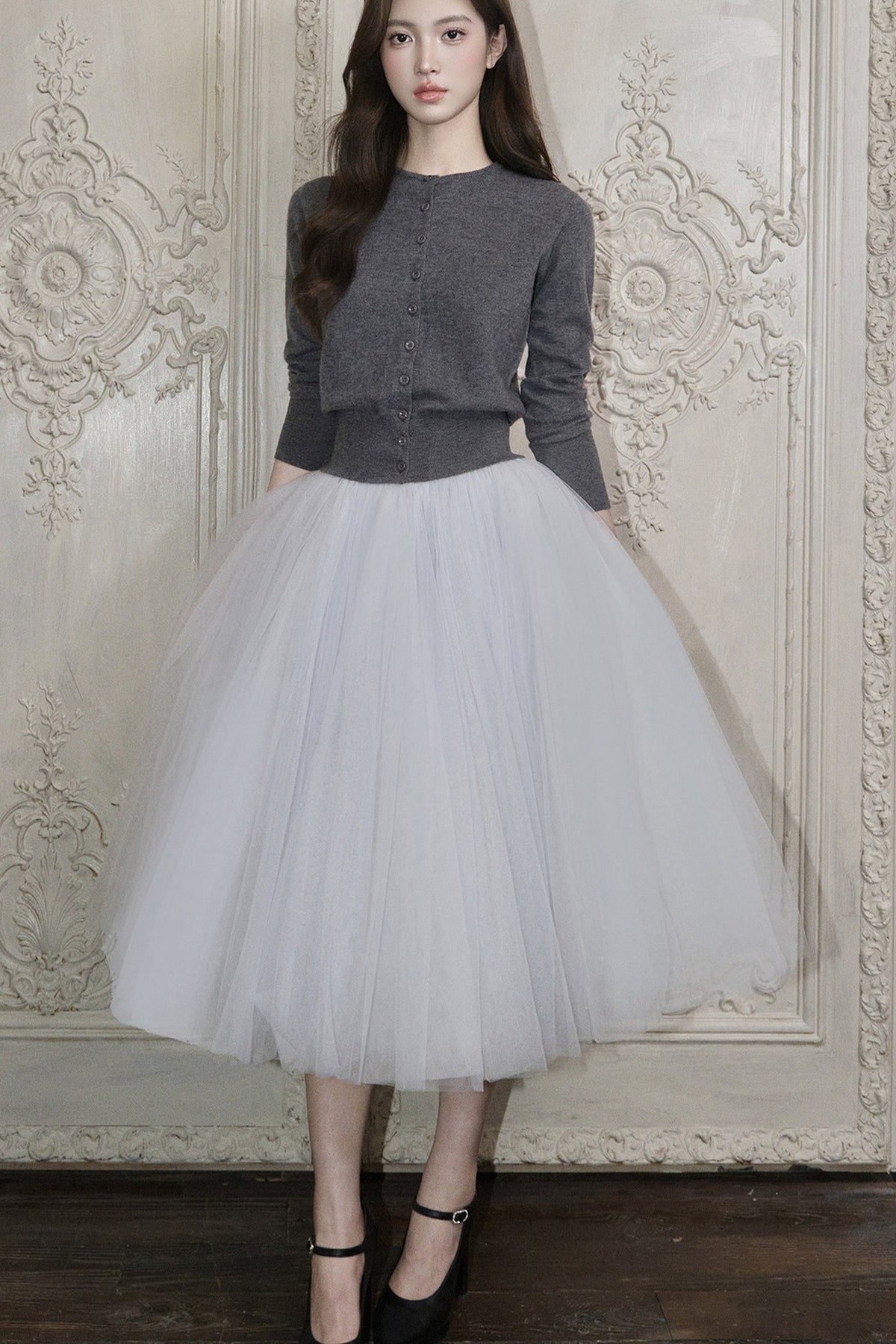 White Mesh Tutu Skirt