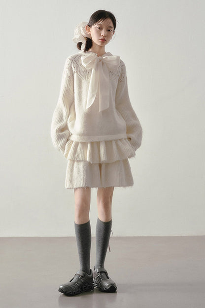 Reversible Knit Sweater and Skirt Set