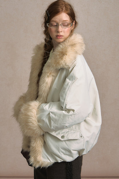Short Fur Collar Down Jacket
