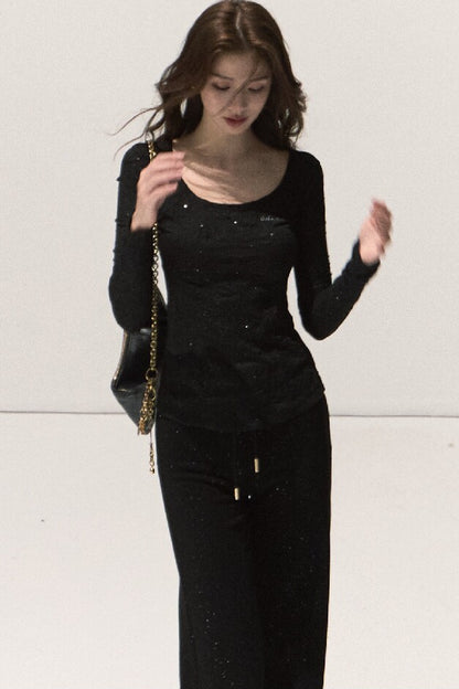 Silver Sprinkle Textured Knit Top
