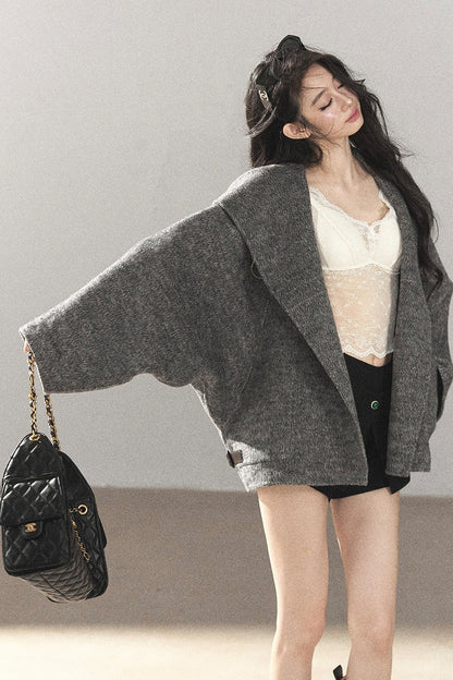 Double-Sided Cashmere Hooded Coat