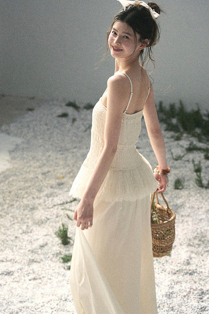 French Lace Summer Top and Pants Set