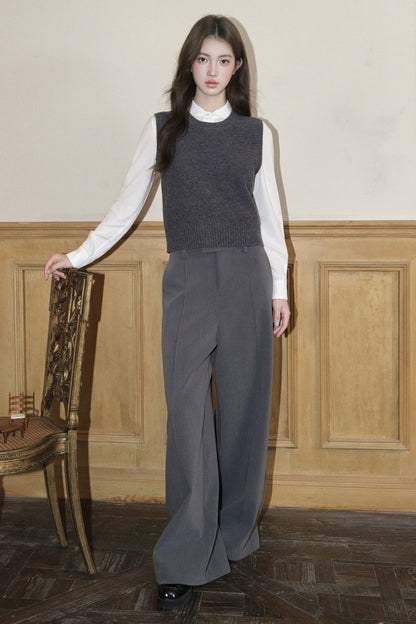 White Doll Collar Shirt