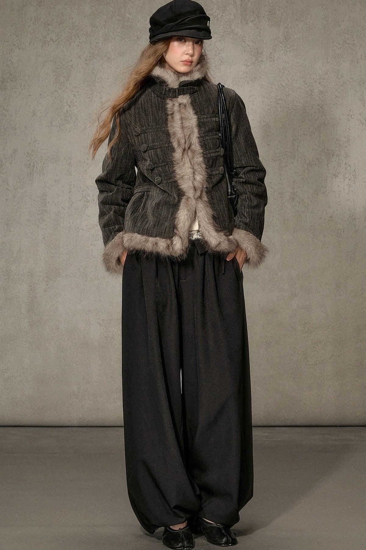 Napoleon Collar Down Jacket