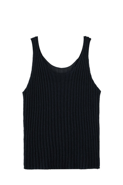 Hollow Ribbed Knit Camisole