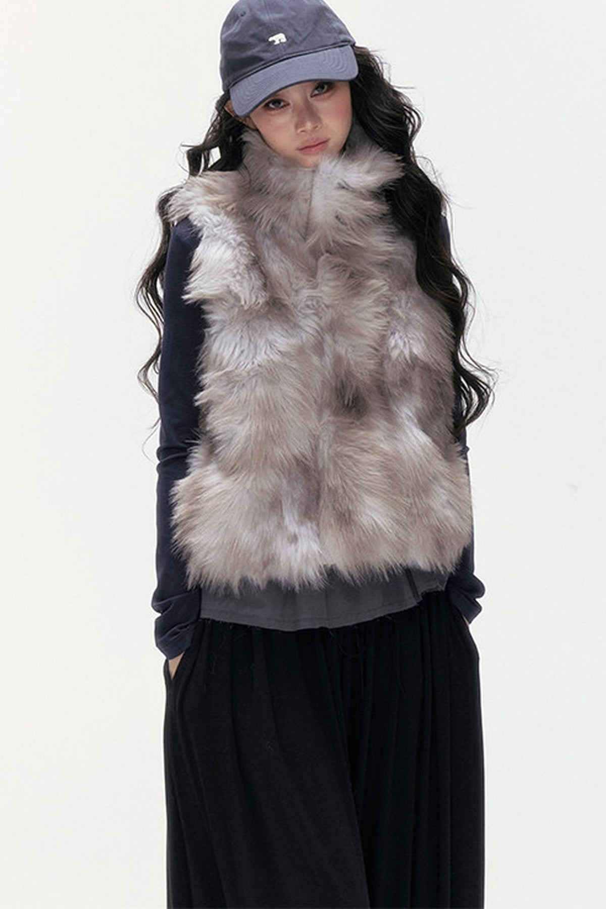 Milk Leopard Print Horn Button Vest