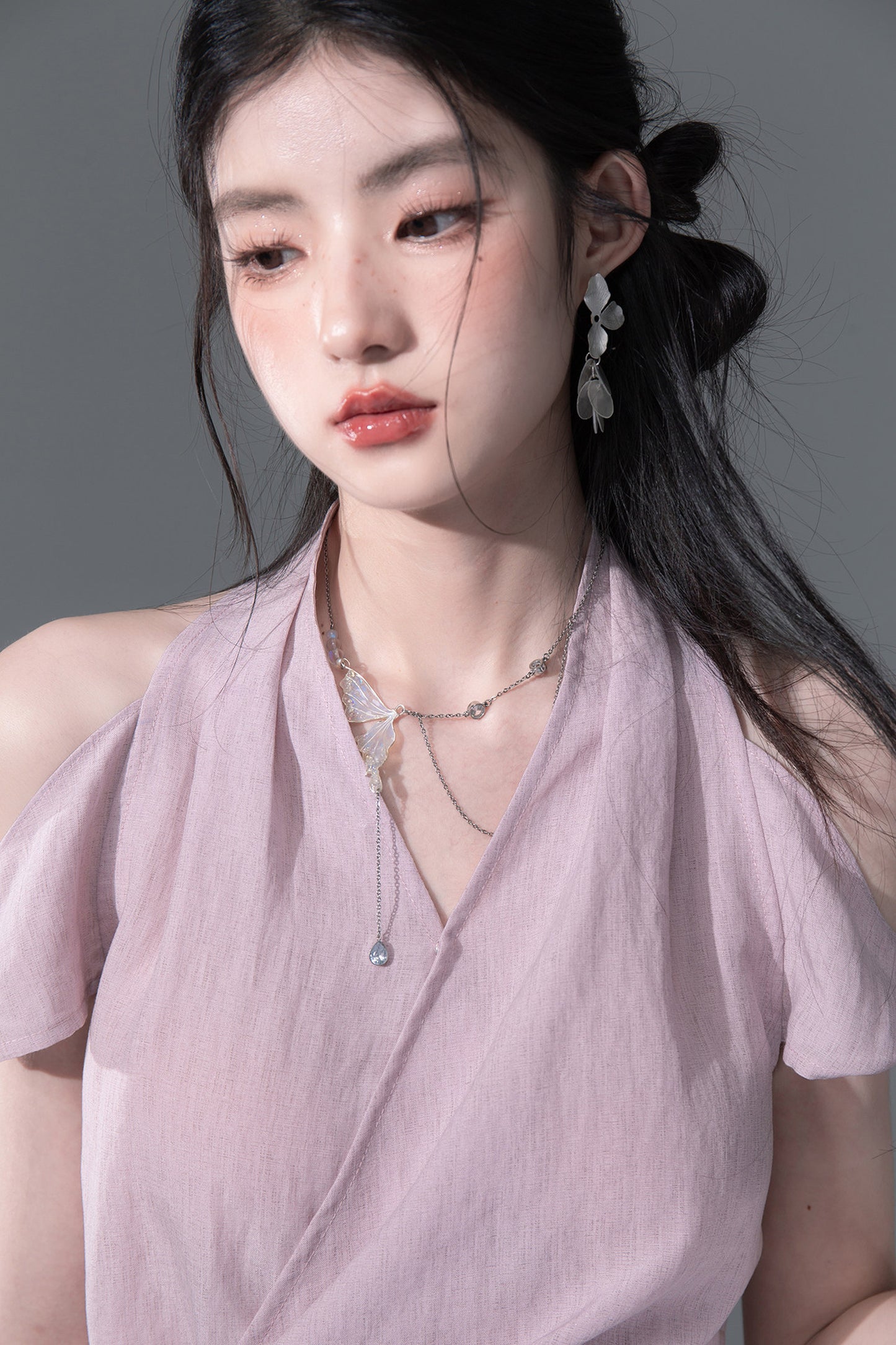 Deconstructed Lyocell Linen Top and Pants Set