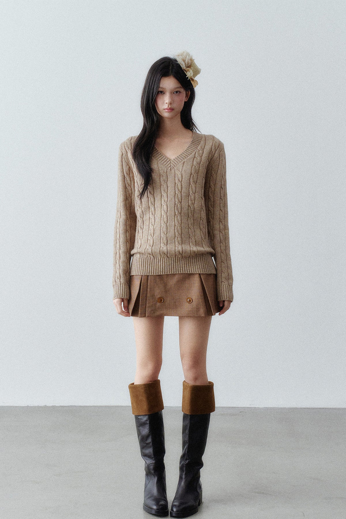 Wool Cable Knit Sweater
