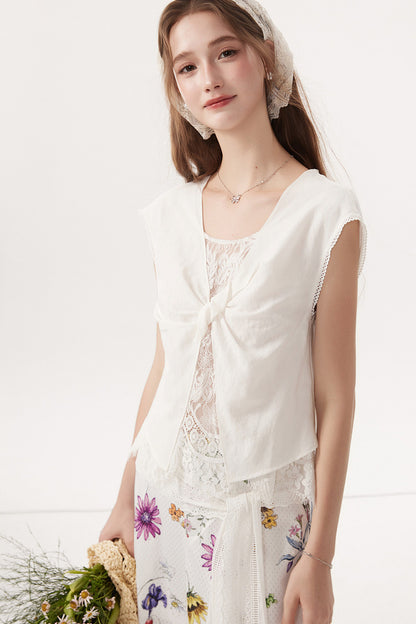 Sleeveless Linen Blouse