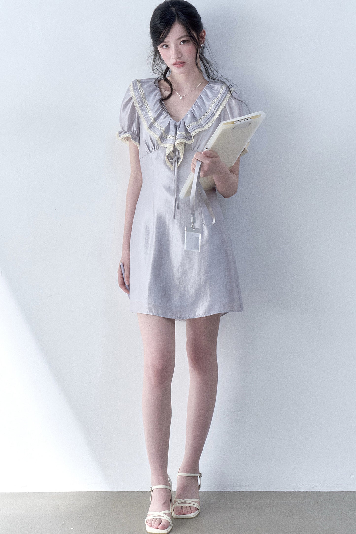 Moonlight Ruffled Puff Sleeve Dress