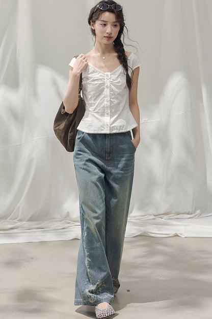 Camellia Moonlight Lace Blouse