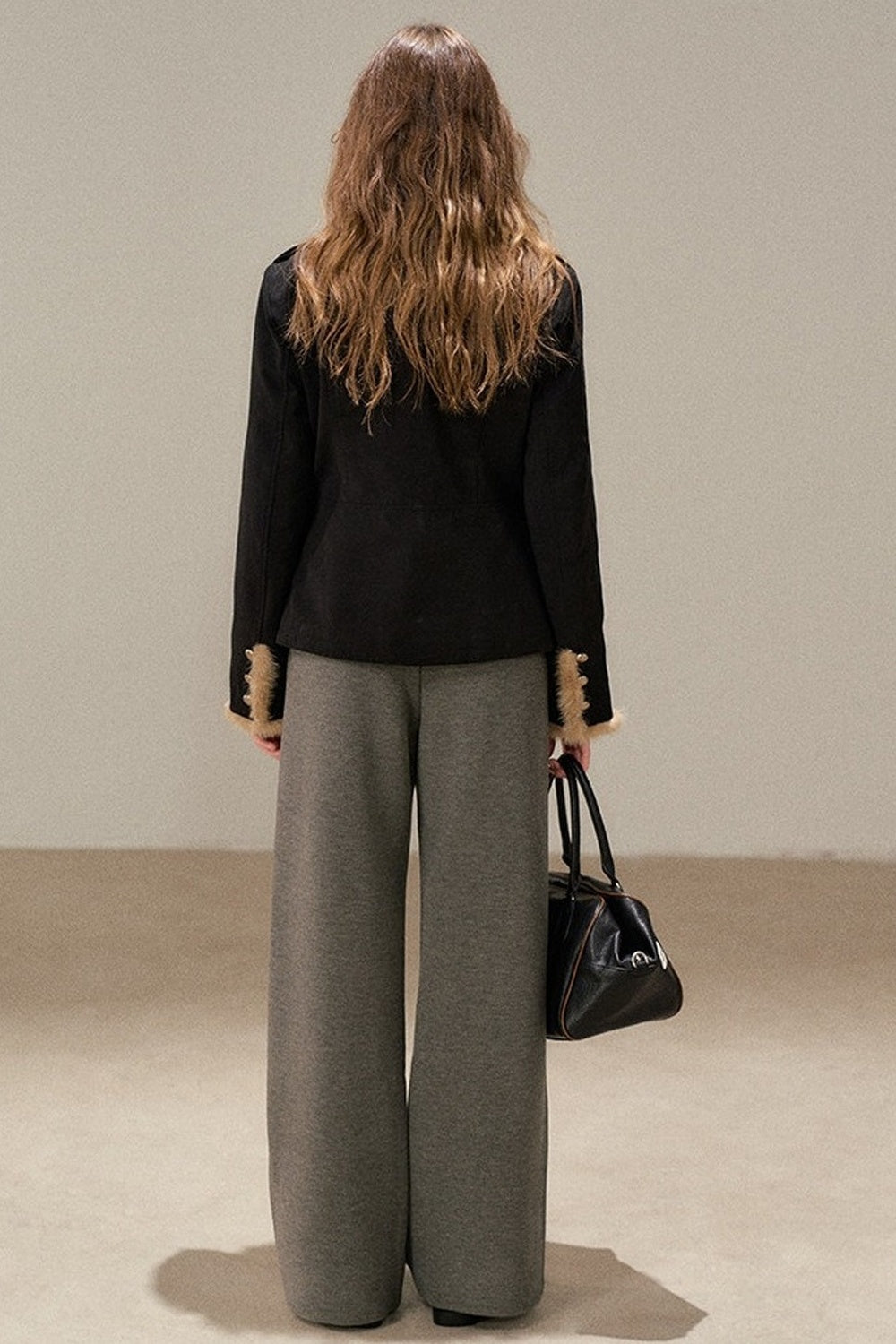 High-Waisted Wide-Leg Knit Pants