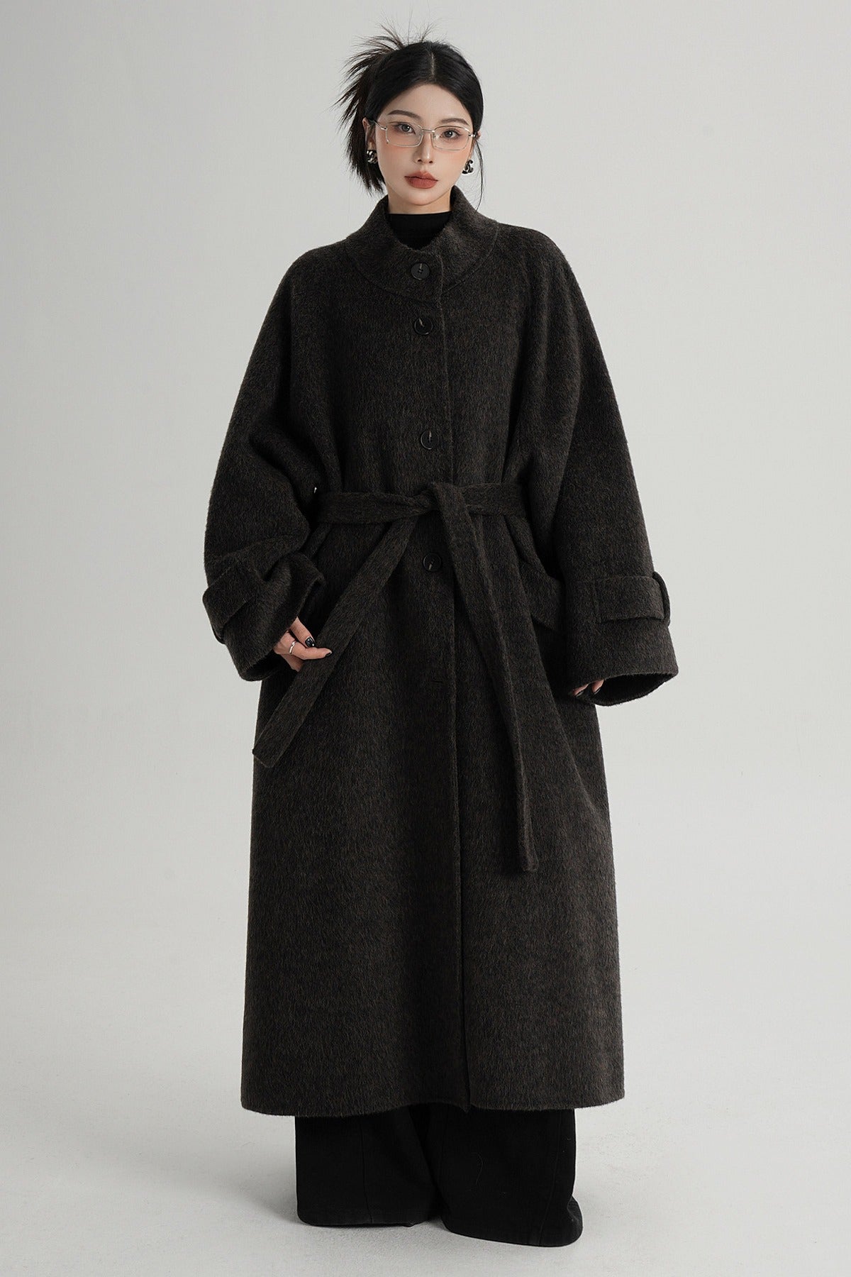Mid-Length Double-Sided Wool Coat