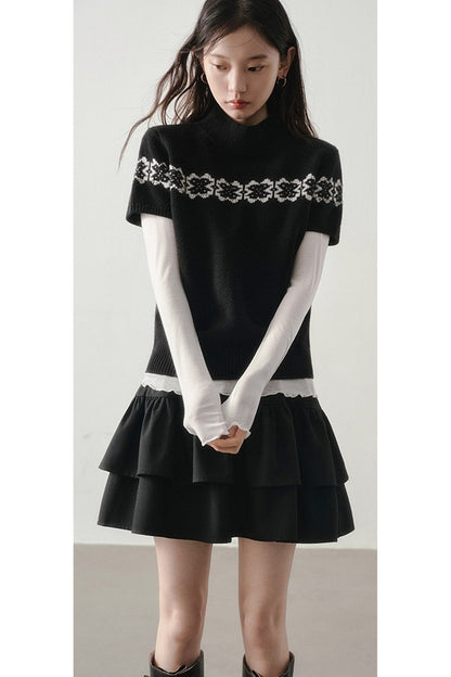 Ballet Style Solid Long Sleeve Top