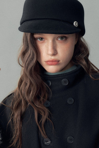 Wool Short-Brimmed Equestrian Hat