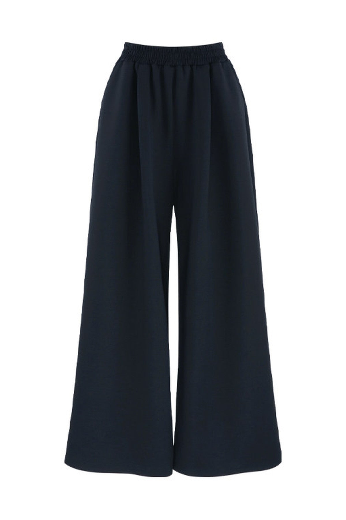 One-Shoulder Striped Sweatshirt and Wide-Leg Pants Set-Up
