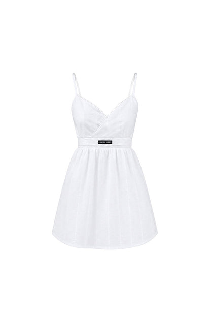 White Sleeveless Camisole Trousers Set-Up