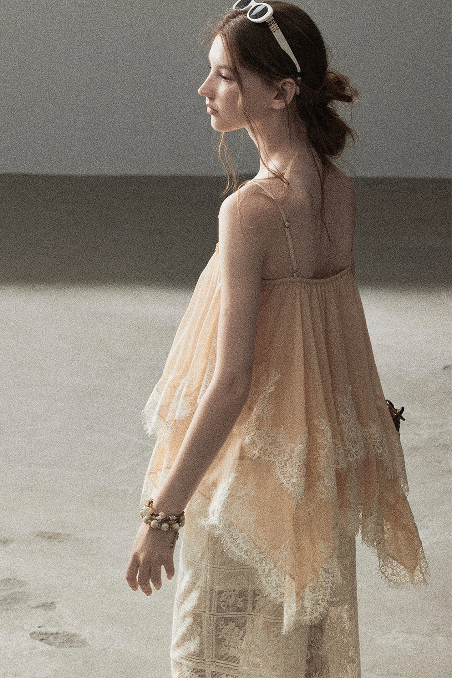 Irregular Lace Chiffon Camisole