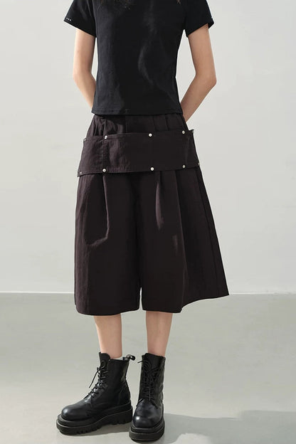 Shorts larges cargo noirs