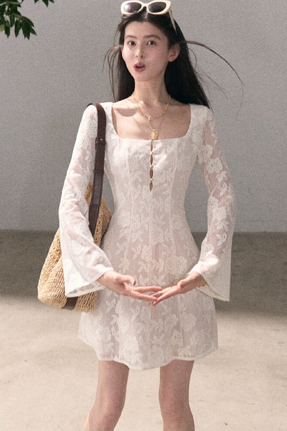 French Lace Hollow-Out Dress
