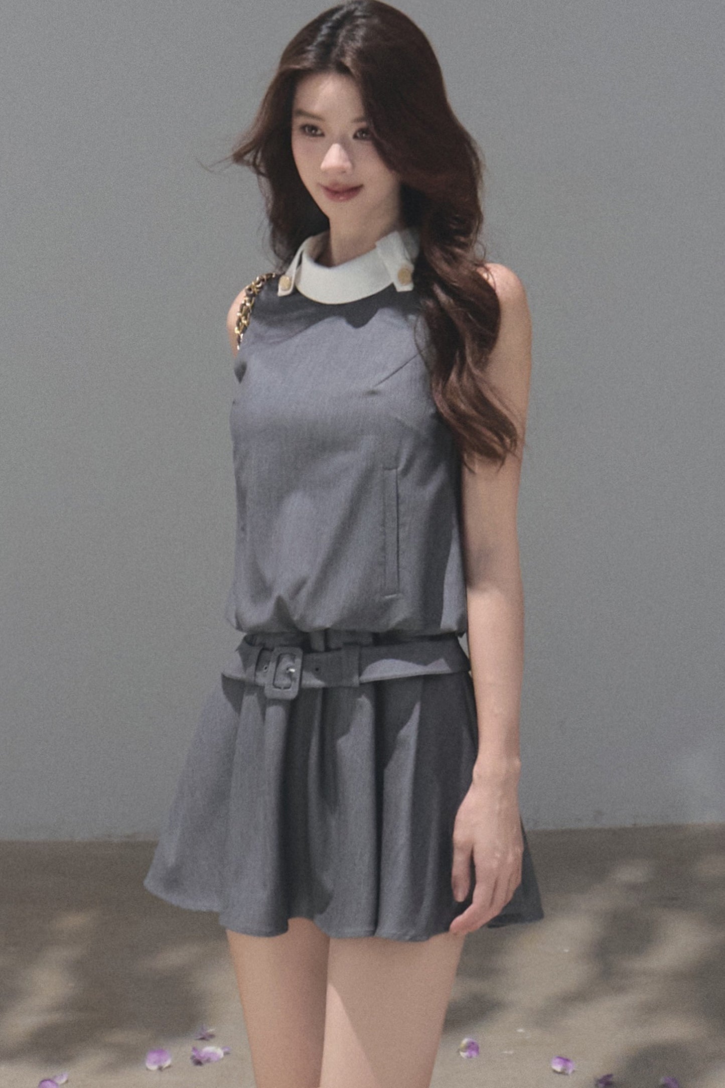 Stand Collar Jellyfish Dress