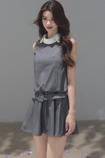 Stand Collar Jellyfish Dress