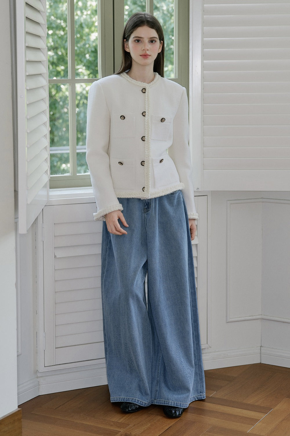 Pantaloni in denim a vita bassa