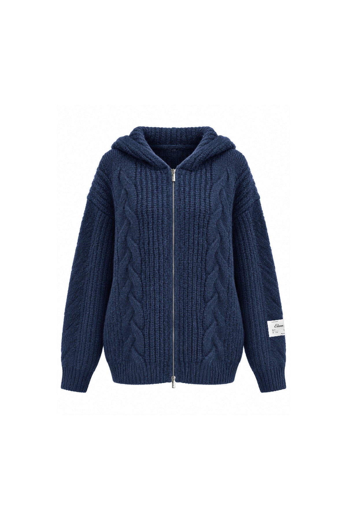 Completo cardigan a maglia a trecce