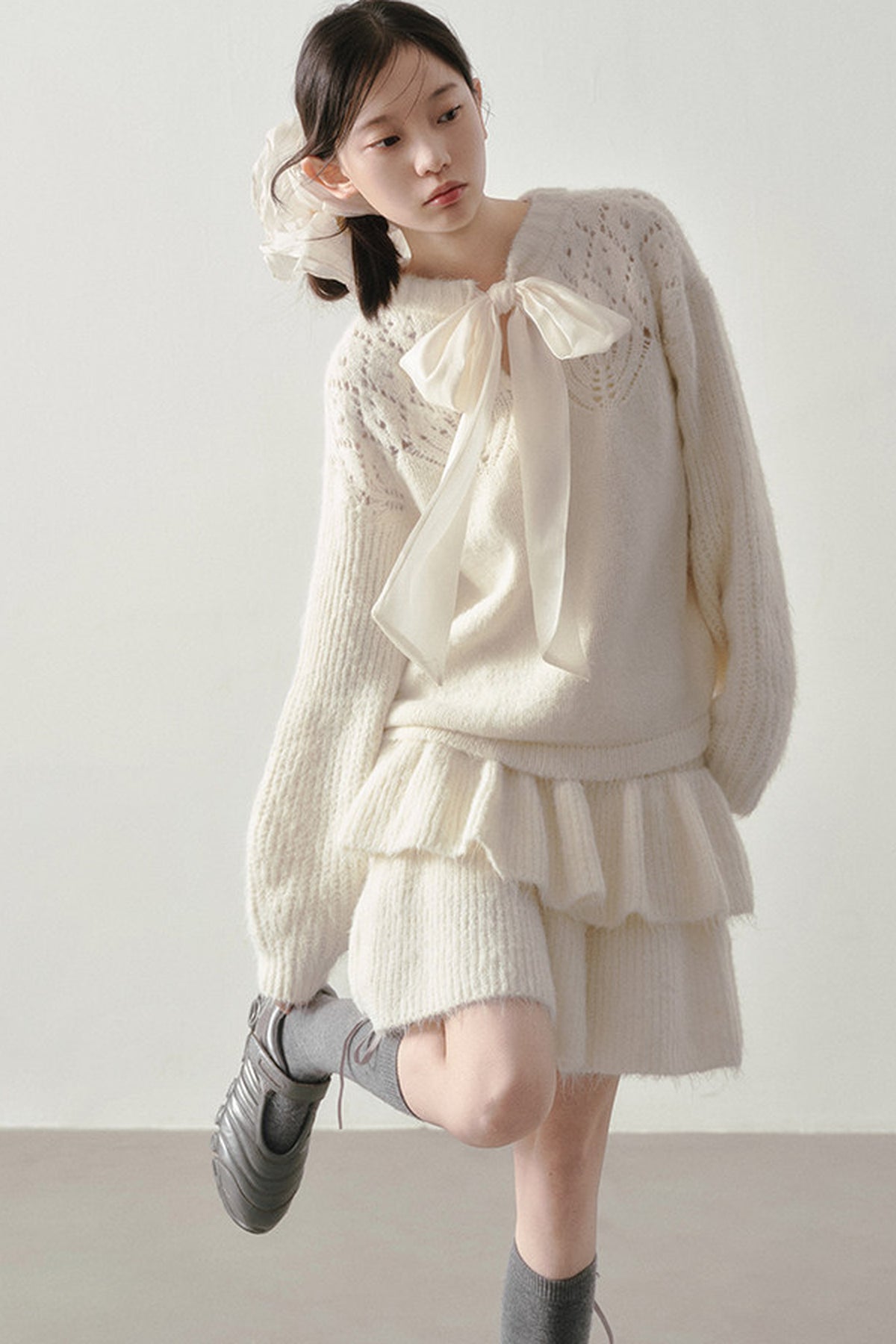 Reversible Knit Sweater and Skirt Set
