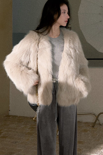 Short Fox Fur Jacket
