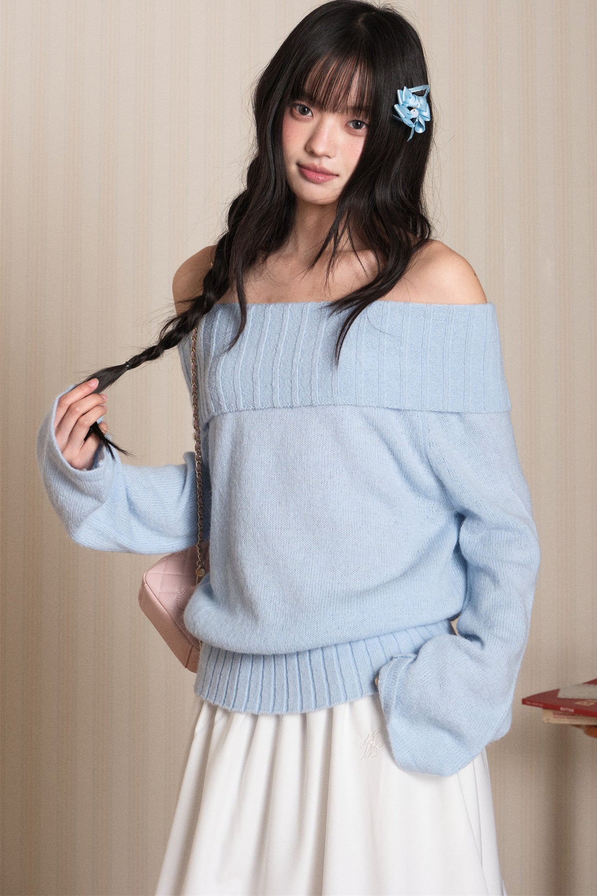 Off-Shoulder Knit Top