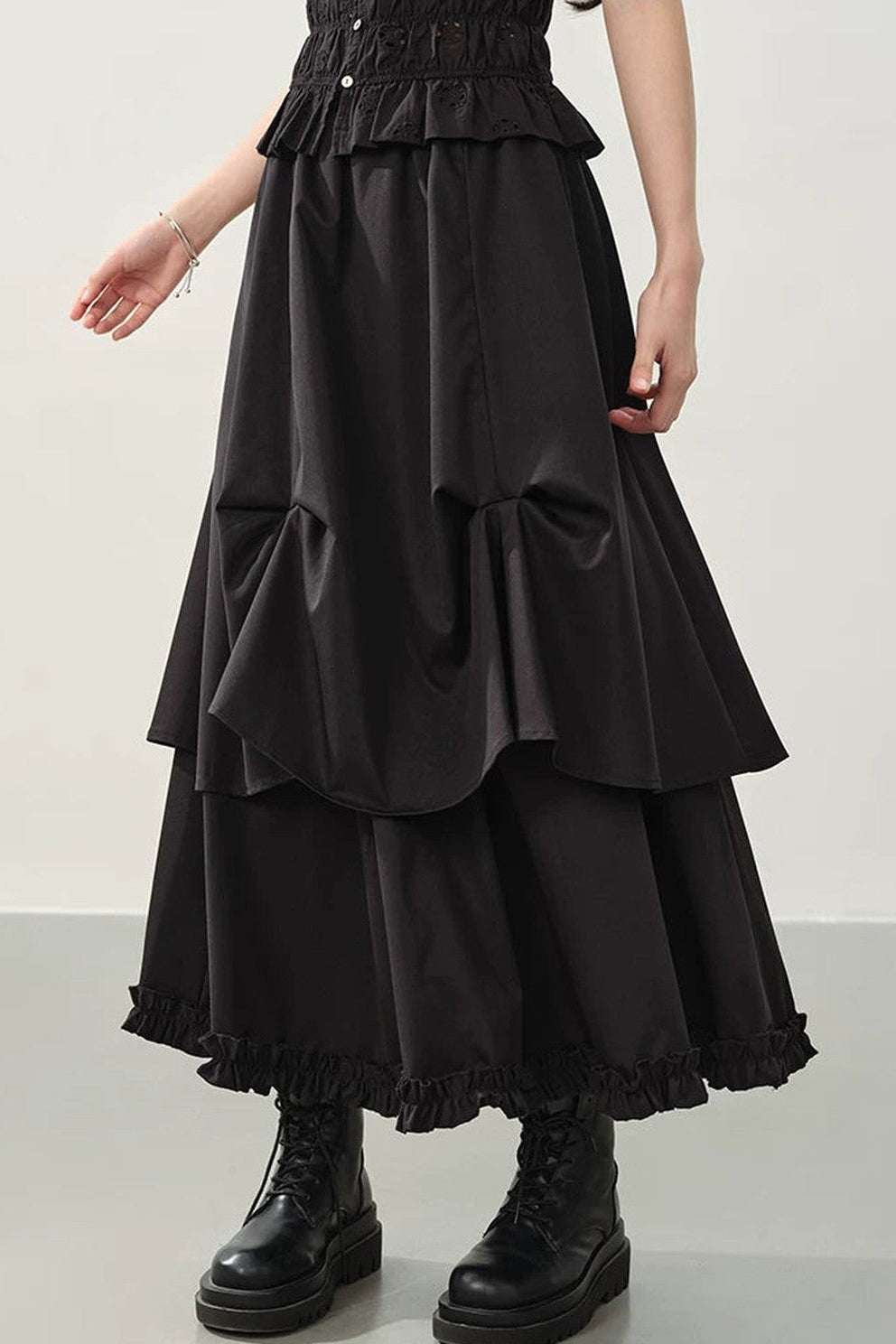 Irregular Pleated A-Line Skirt