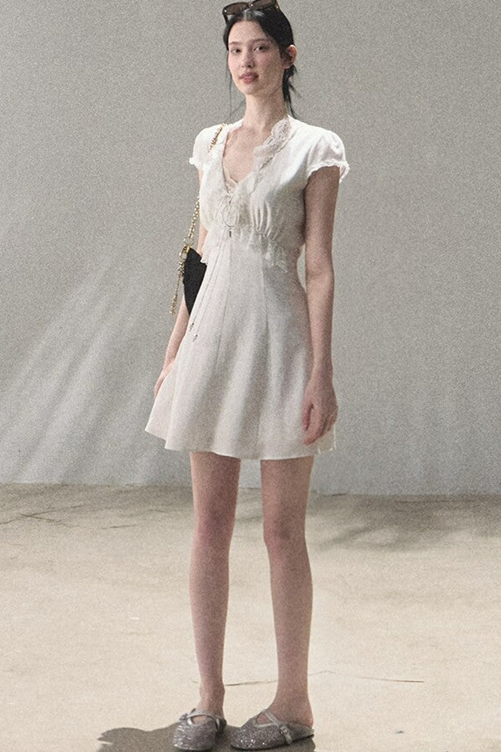Lyocell Linen Lace Dress Set
