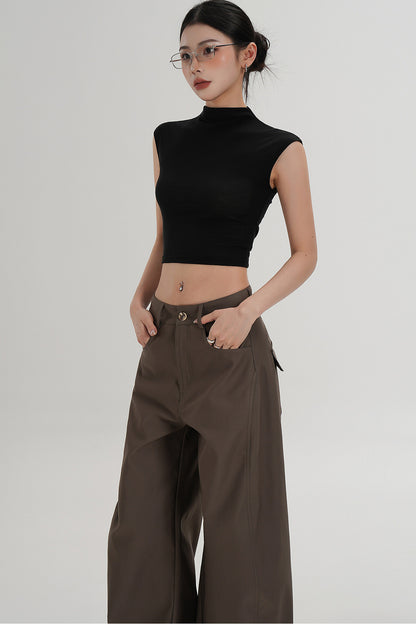 Elegant High-Waisted Sleeveless Top