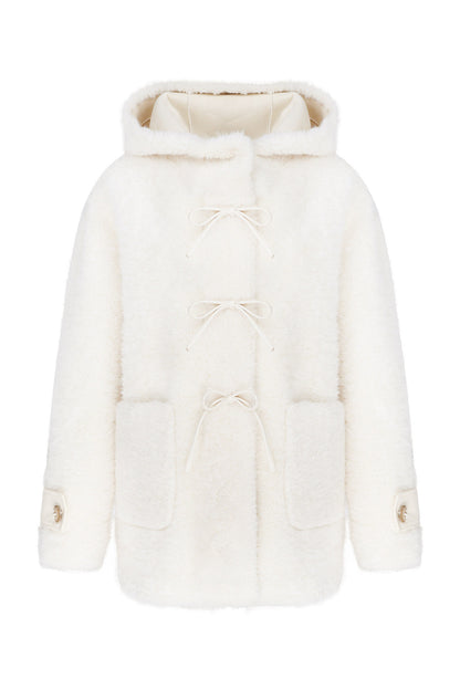 Plush Hooded Coat and Pants Set-Up