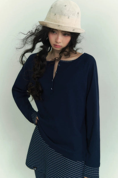 Striped Knit Micro-Flare Pants Set-Up