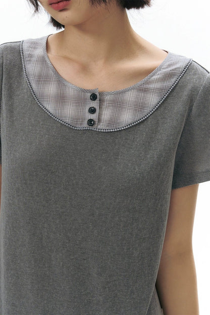 Shirt Collar Layered Dress