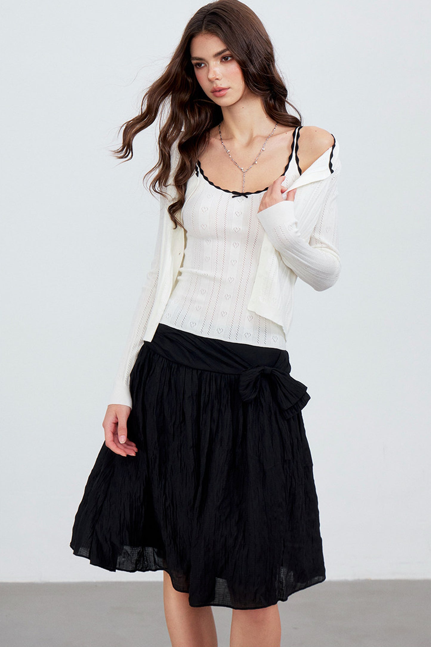 Asymmetrical Bowknot A-Line Skirt