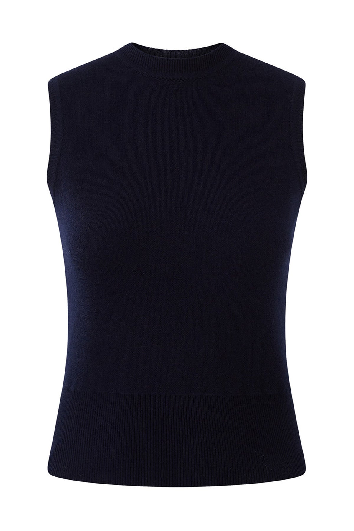 Layered Round Neck Knitted Sweater Vest