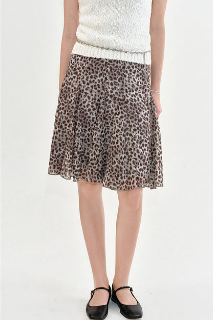 Leopard Print Fishtail Skirt