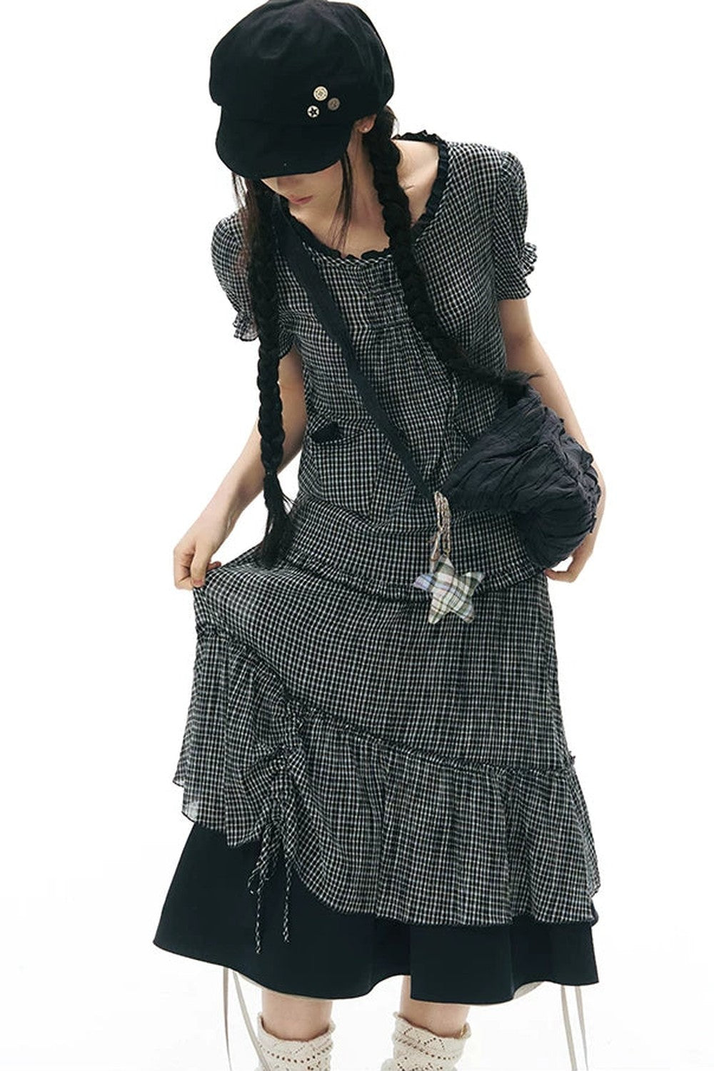 Plaid Multi-Layer Cake Skirt