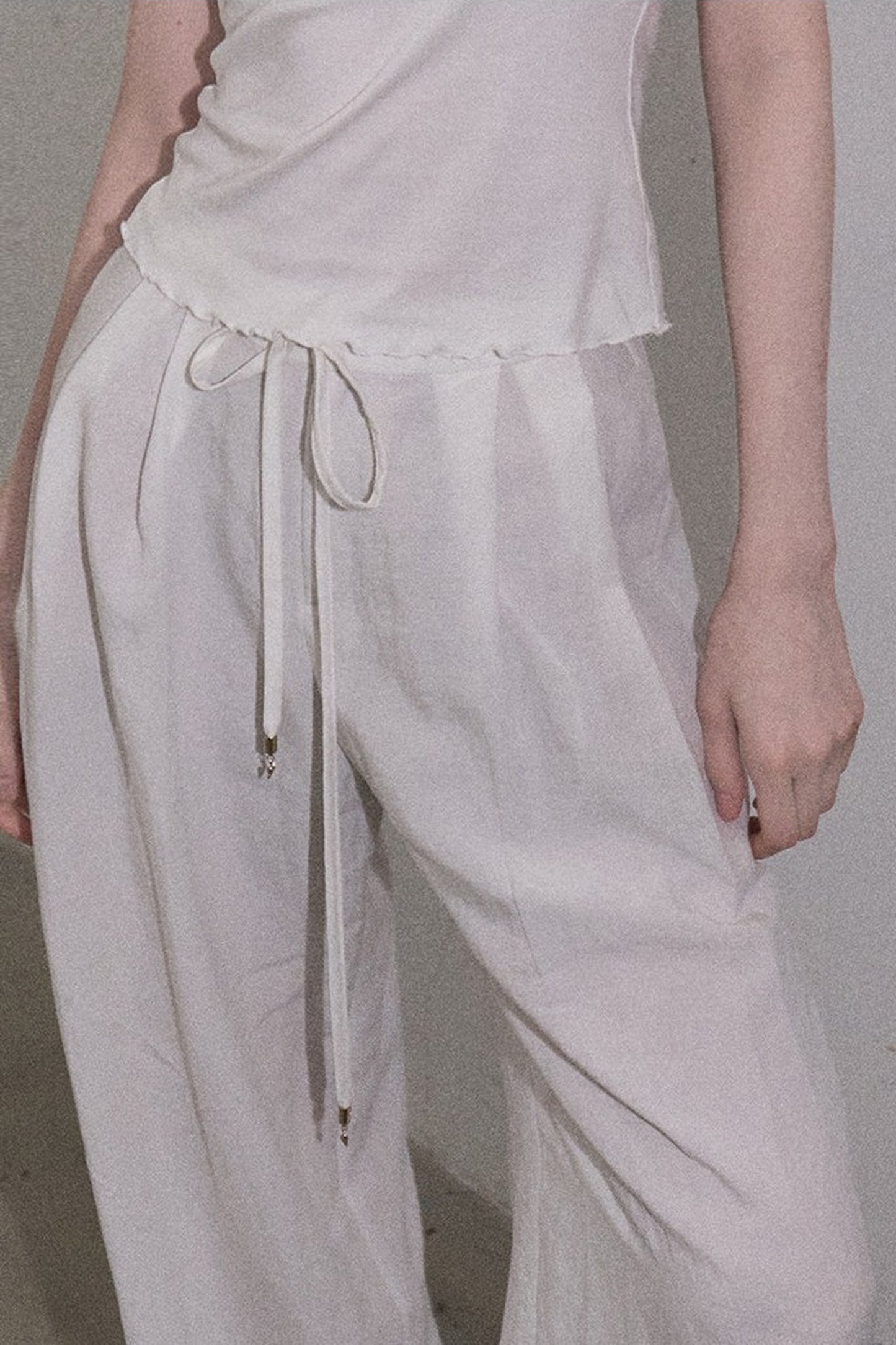 Lyocell Linen Wide-Leg Pants