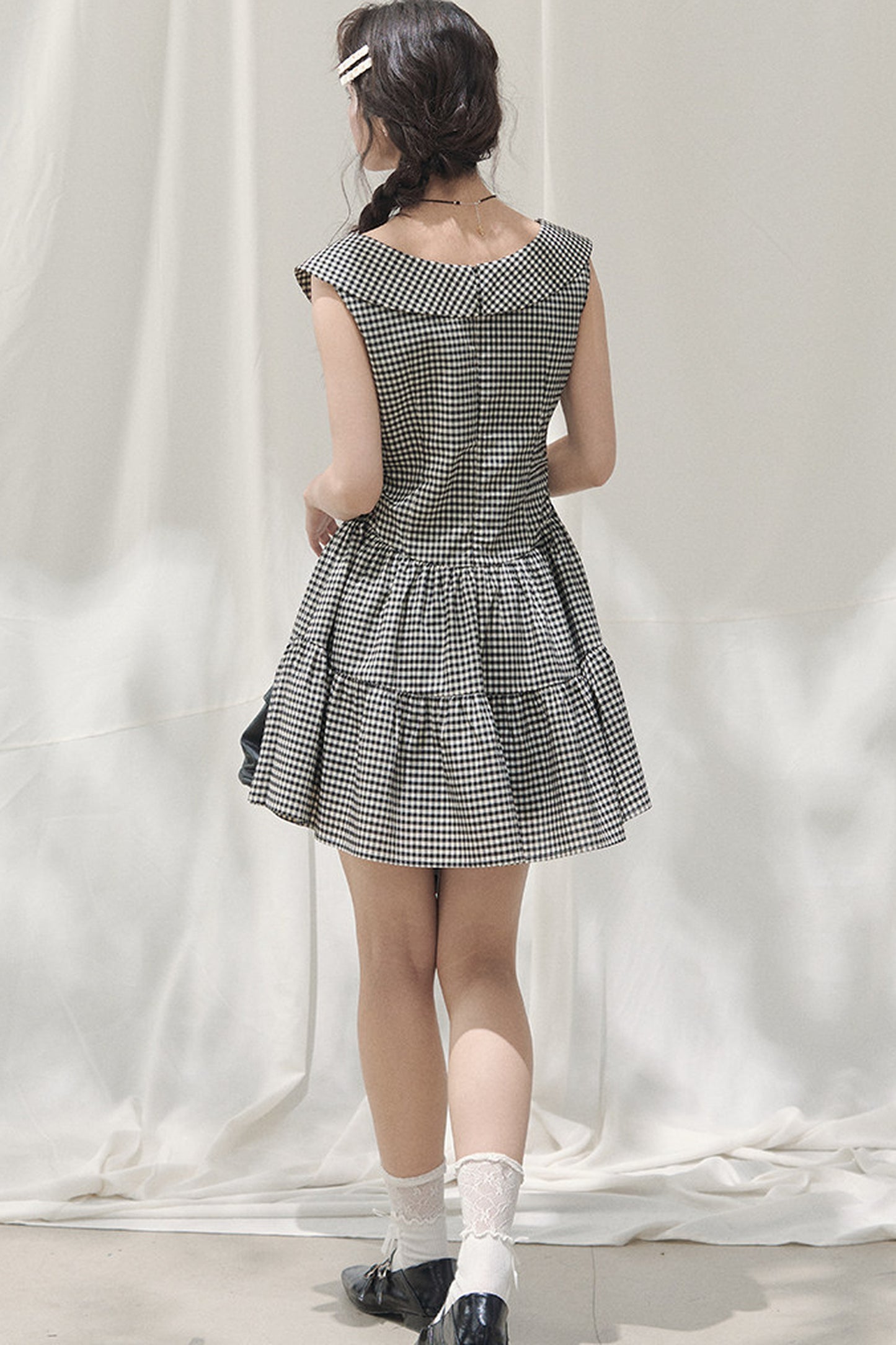 Cloud Garden Plaid Dress